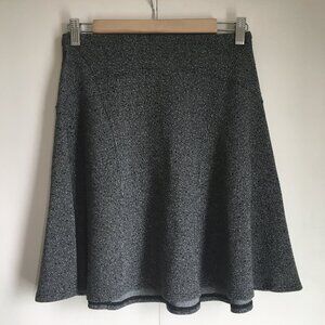 Max Studio Black and White TV Static A-Line Swing Skirt